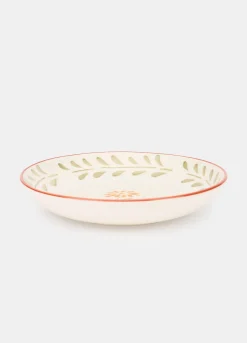 Piatto fondo in ceramica con fiore*Croff Sale