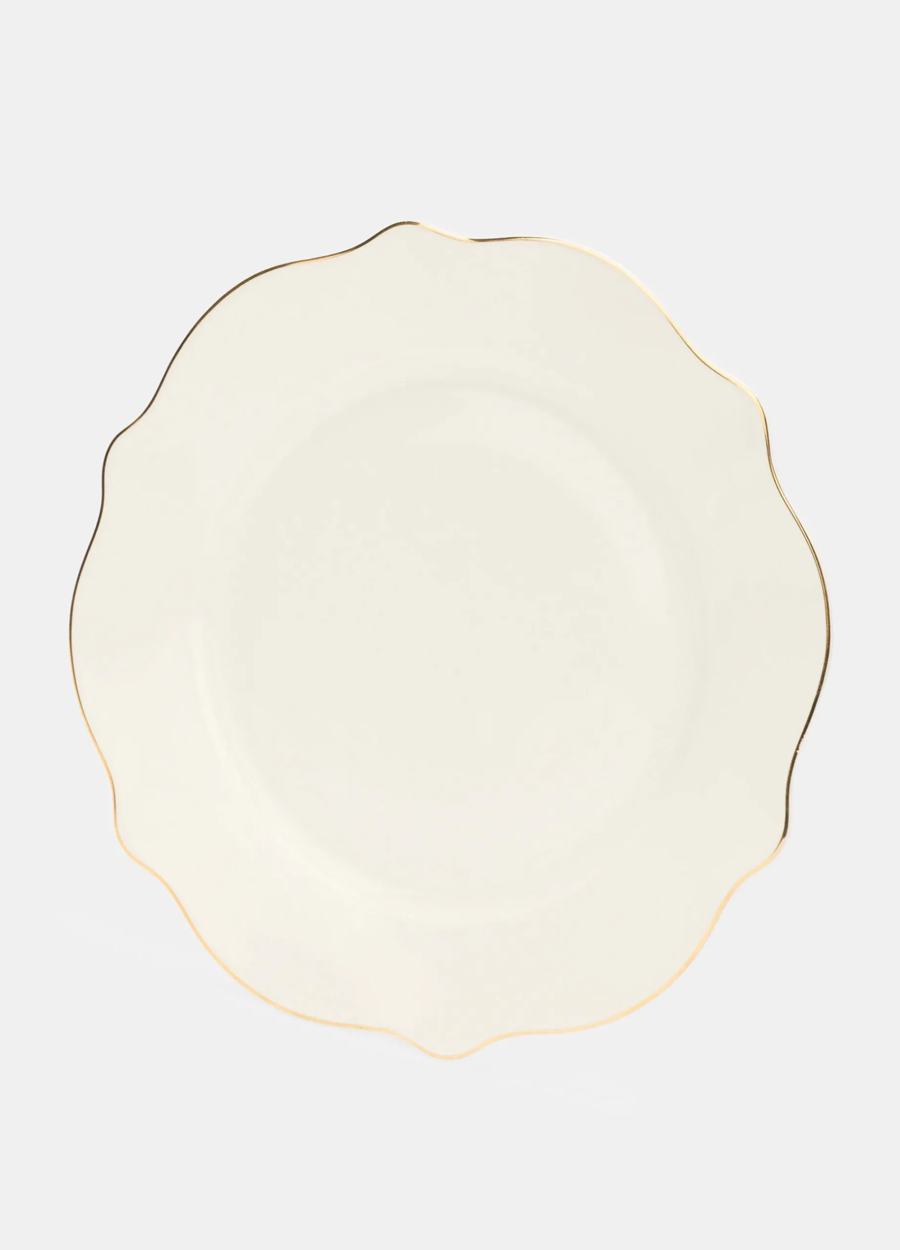Piatto piano in porcellana bone china*Croff