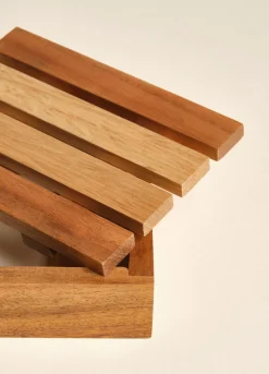 Piatto portasapone in legno di acacia*Croff Outlet