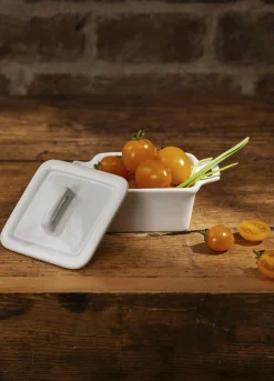 Pirofila quadrata in porcellana con coperchio*Croff Online