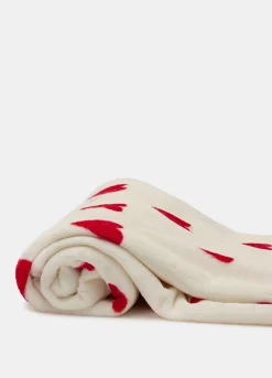 Plaid in pile con stampa a cuori*Croff Online