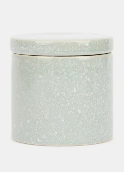 Porta cotton fioc in ceramica effetto graniglia*Croff Outlet