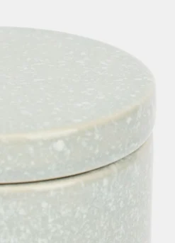 Porta cotton fioc in ceramica effetto graniglia*Croff Outlet