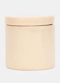 Porta cotton fioc in ceramica effetto graniglia*Croff Best