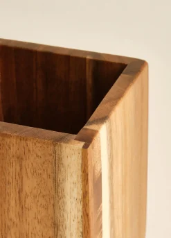 Portaspazzolini in legno di acacia*Croff Discount