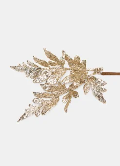Ramo decorativo con foglie glitterate*Croff Hot