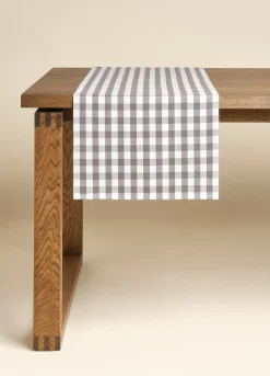 Runner in cotone a quadretti*Croff