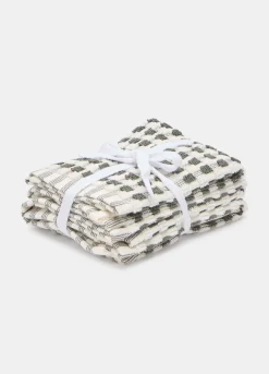 Set 4 asciugamani in cotone a nido d'ape*Croff Discount