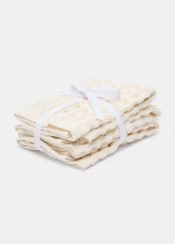 Set 4 asciugamani in cotone a nido d'ape*Croff Online