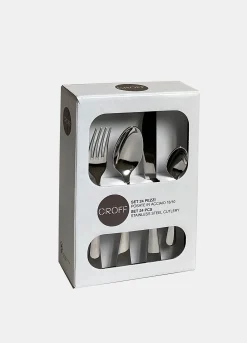 Set 24 pezzi posate da cucina in acciaio satinato Made in Italy*Croff Sale