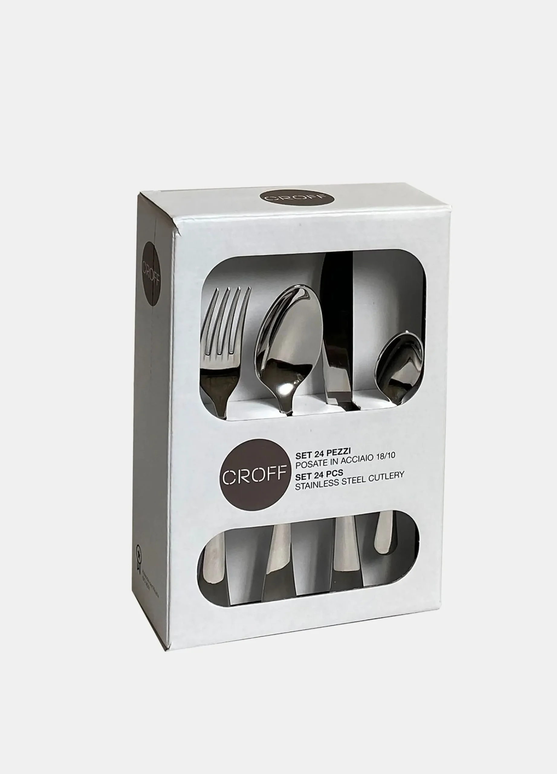 Set 24 pezzi posate da cucina in acciaio satinato Made in Italy*Croff Sale