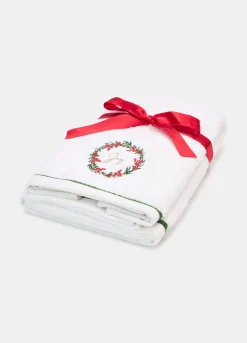 Set asciugamani con ricamo natalizio*Croff