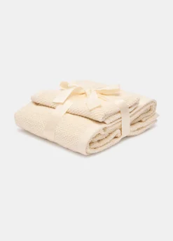 Set asciugamani in spugna di cotone*Croff Outlet