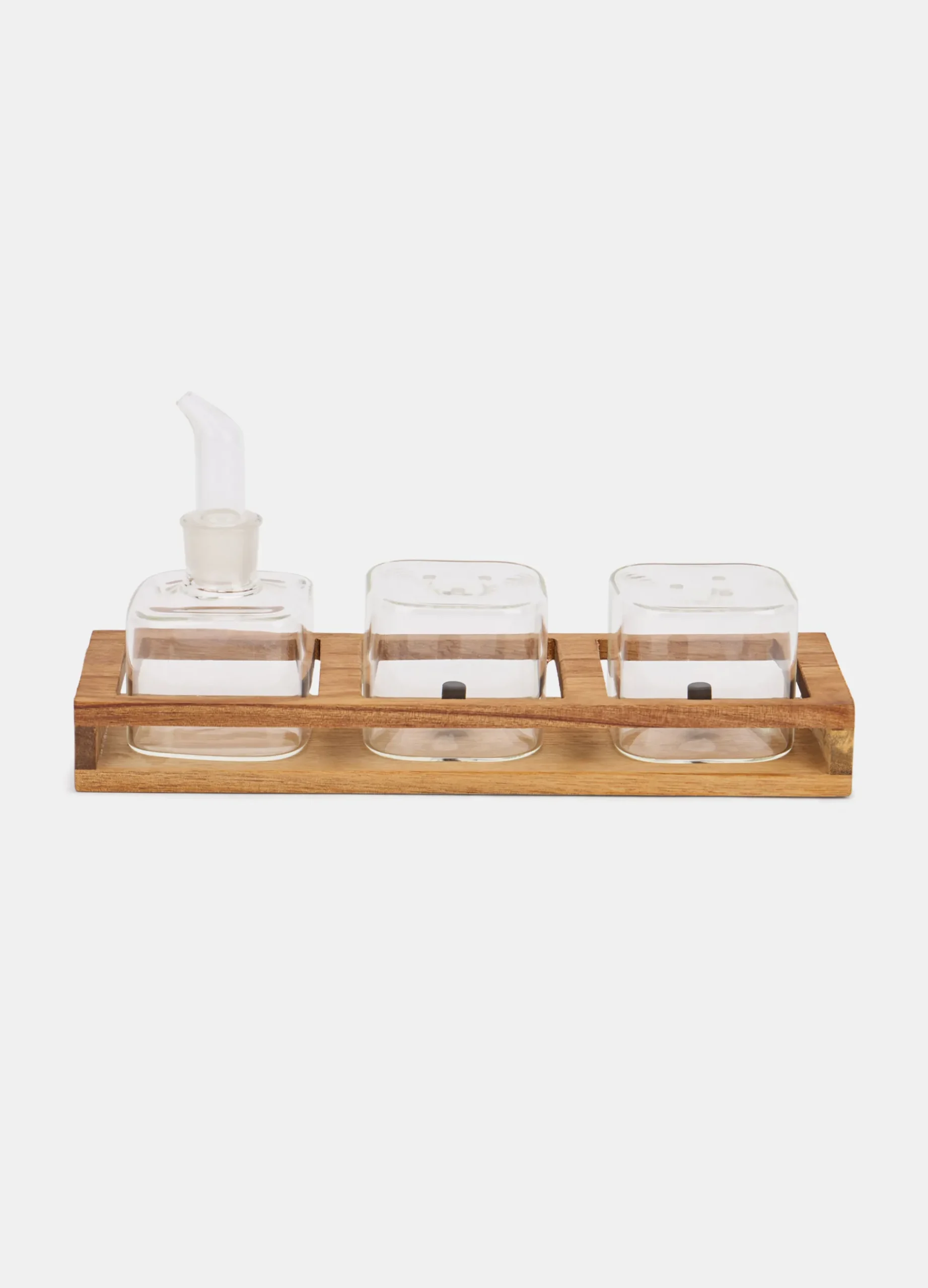 Set olio sale e pepe in vetro*Croff Clearance