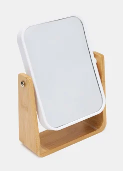 Specchio rettangolare con base in bamboo*Croff Clearance