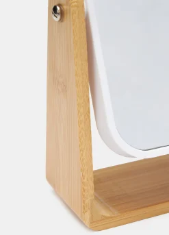 Specchio rettangolare con base in bamboo*Croff Clearance