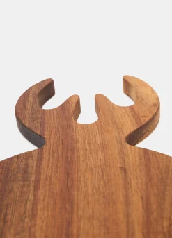 Tagliere corna grande in legno naturale*Croff Hot