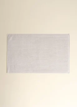Tappeto in puro cotone jacquard a righe Made in Portugal*Croff Clearance