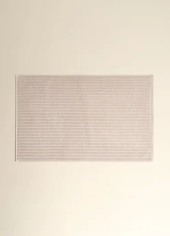 Tappeto in puro cotone jacquard a righe Made in Portugal*Croff