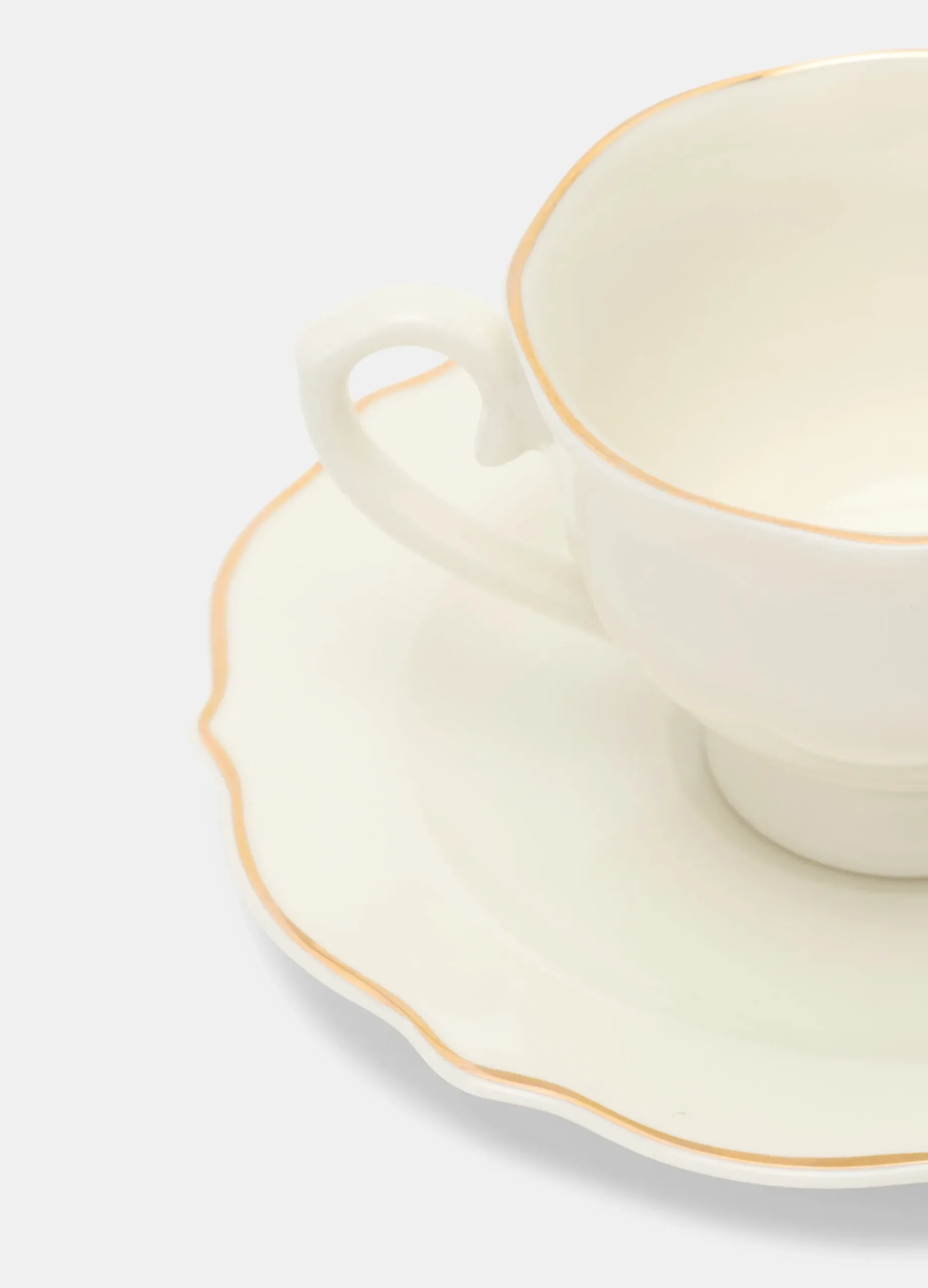 Tazza da caffè con piattino in porcellana bone china*Croff Sale