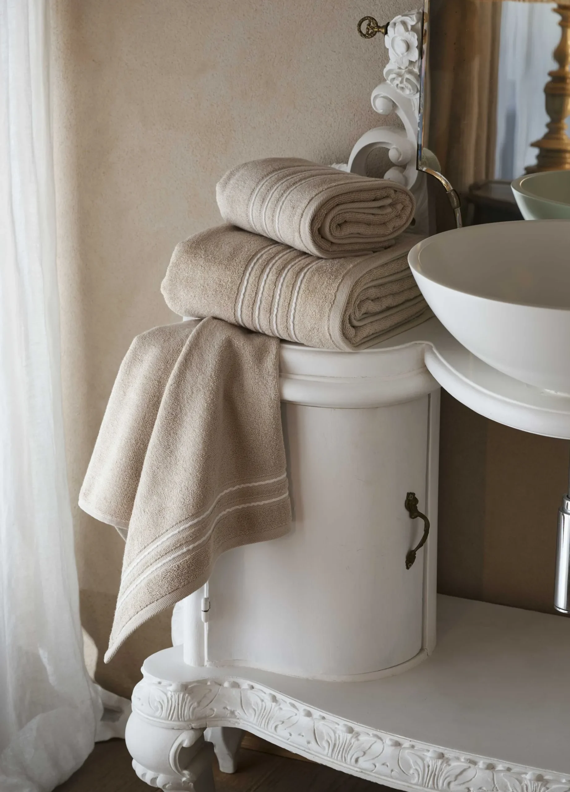 Telo da bagno a righe tinto filo Made in Portugal*Croff New