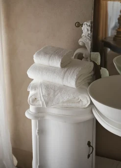 Telo da bagno con inserto sangallo Made in Portugal*Croff New