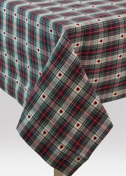 Tovaglia 6 posti in cotone con motivo cuori*Croff New