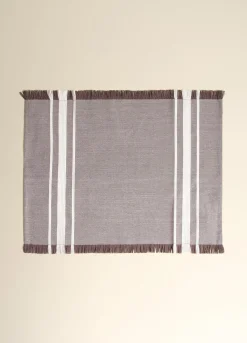 Tovaglietta americana in cotone con frange*Croff Hot