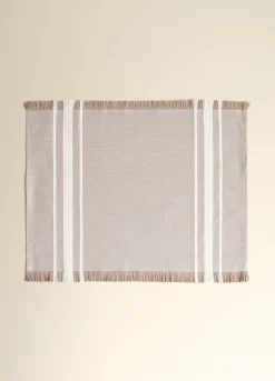 Tovaglietta americana in cotone con frange*Croff