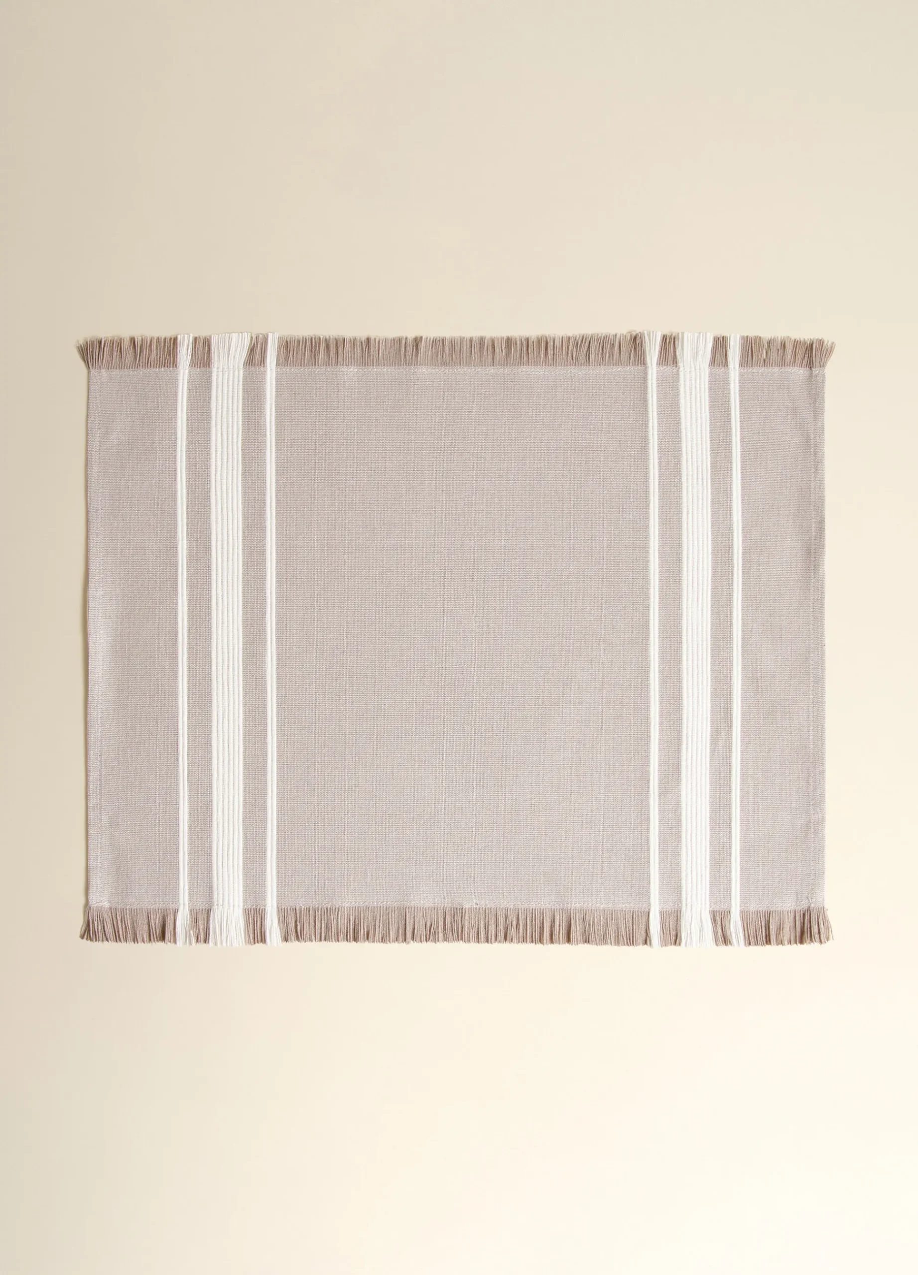Tovaglietta americana in cotone con frange*Croff