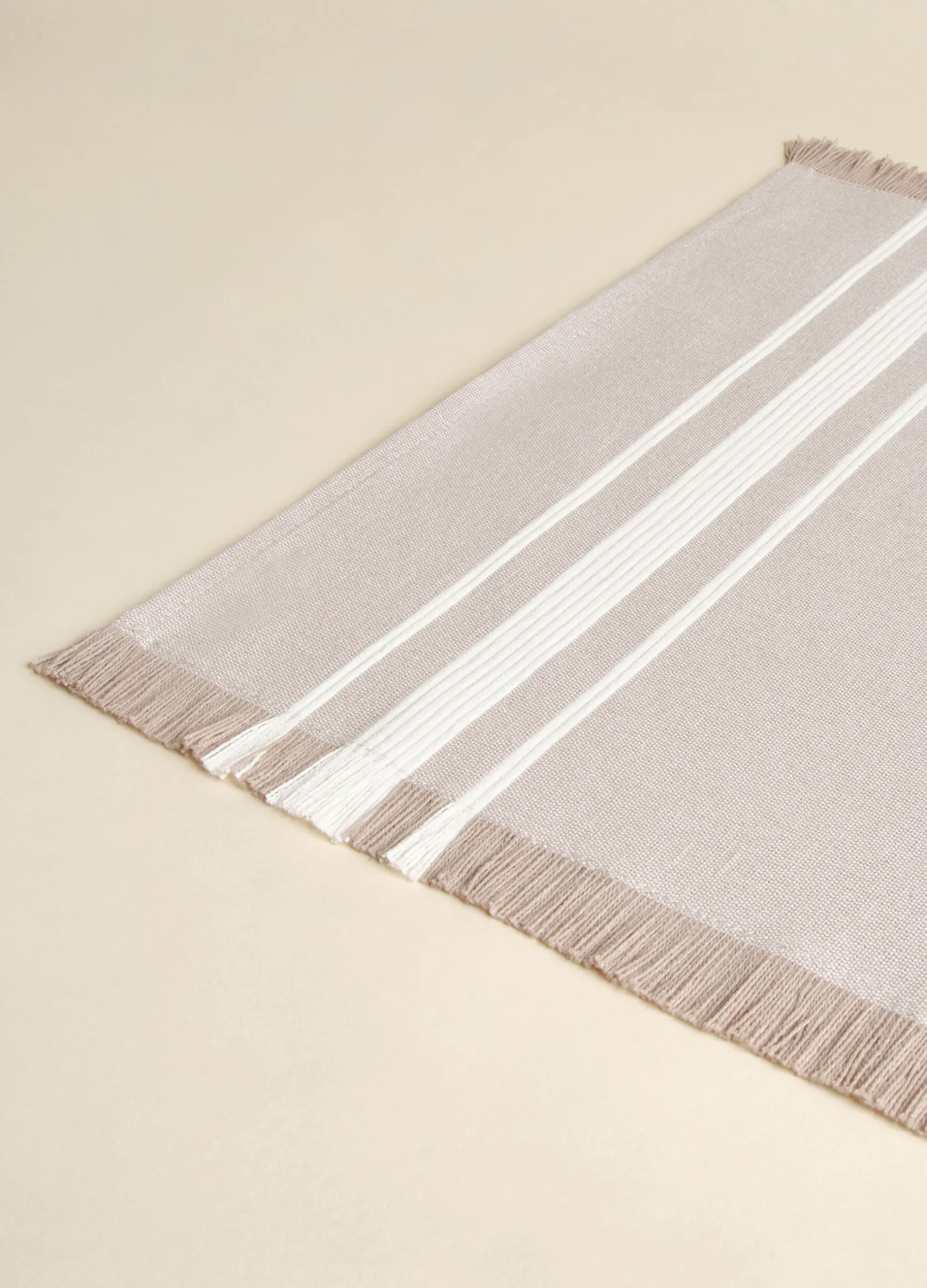 Tovaglietta americana in cotone con frange*Croff