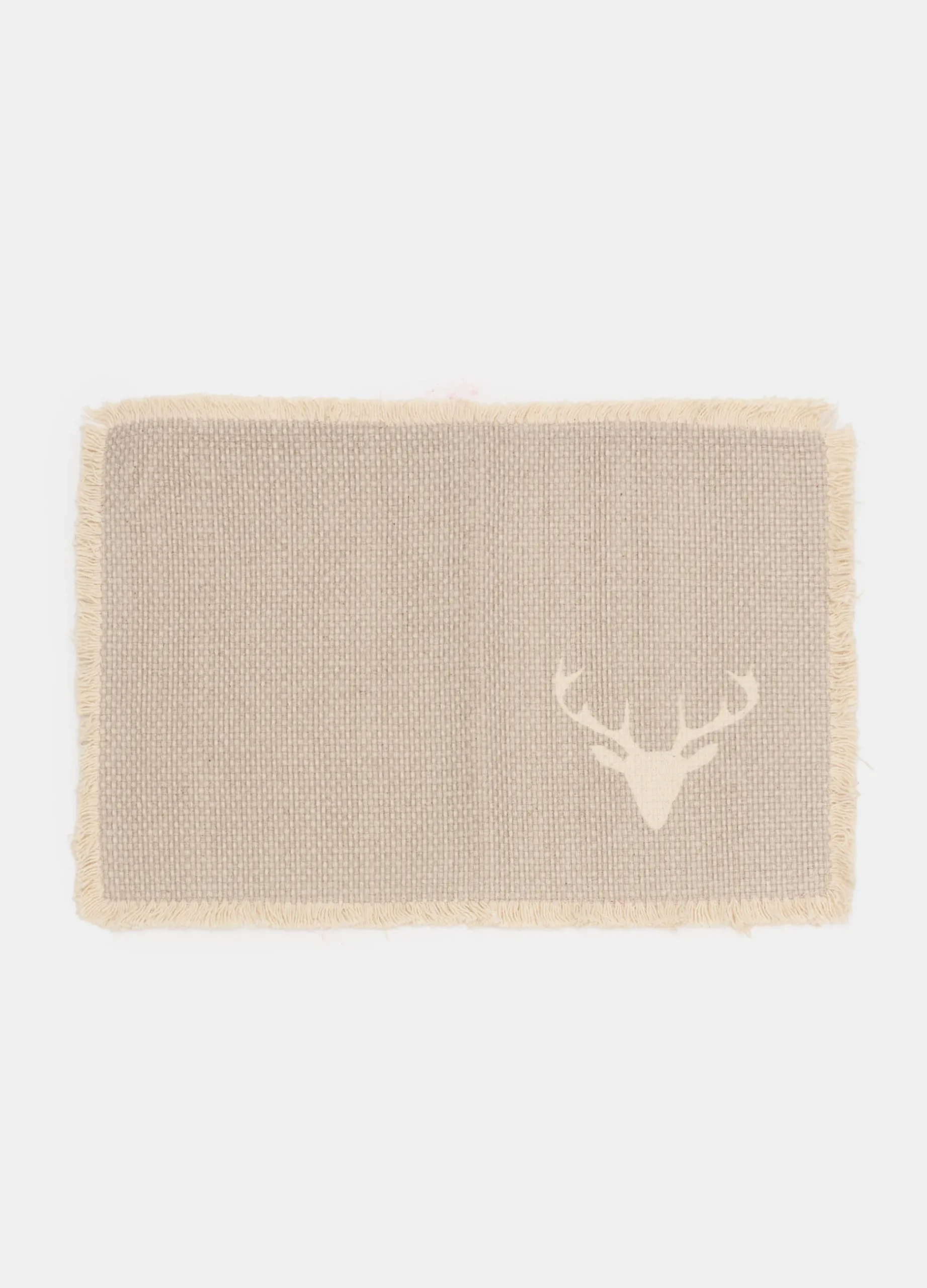Tovaglietta cervo in cotone intrecciato con frange*Croff Sale