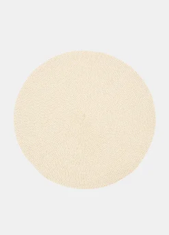 Tovaglietta rotonda intrecciata con filo dorato*Croff Online
