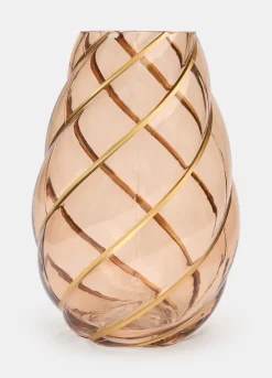 Vaso alto torchon fatto a mano in vetro*Croff Outlet