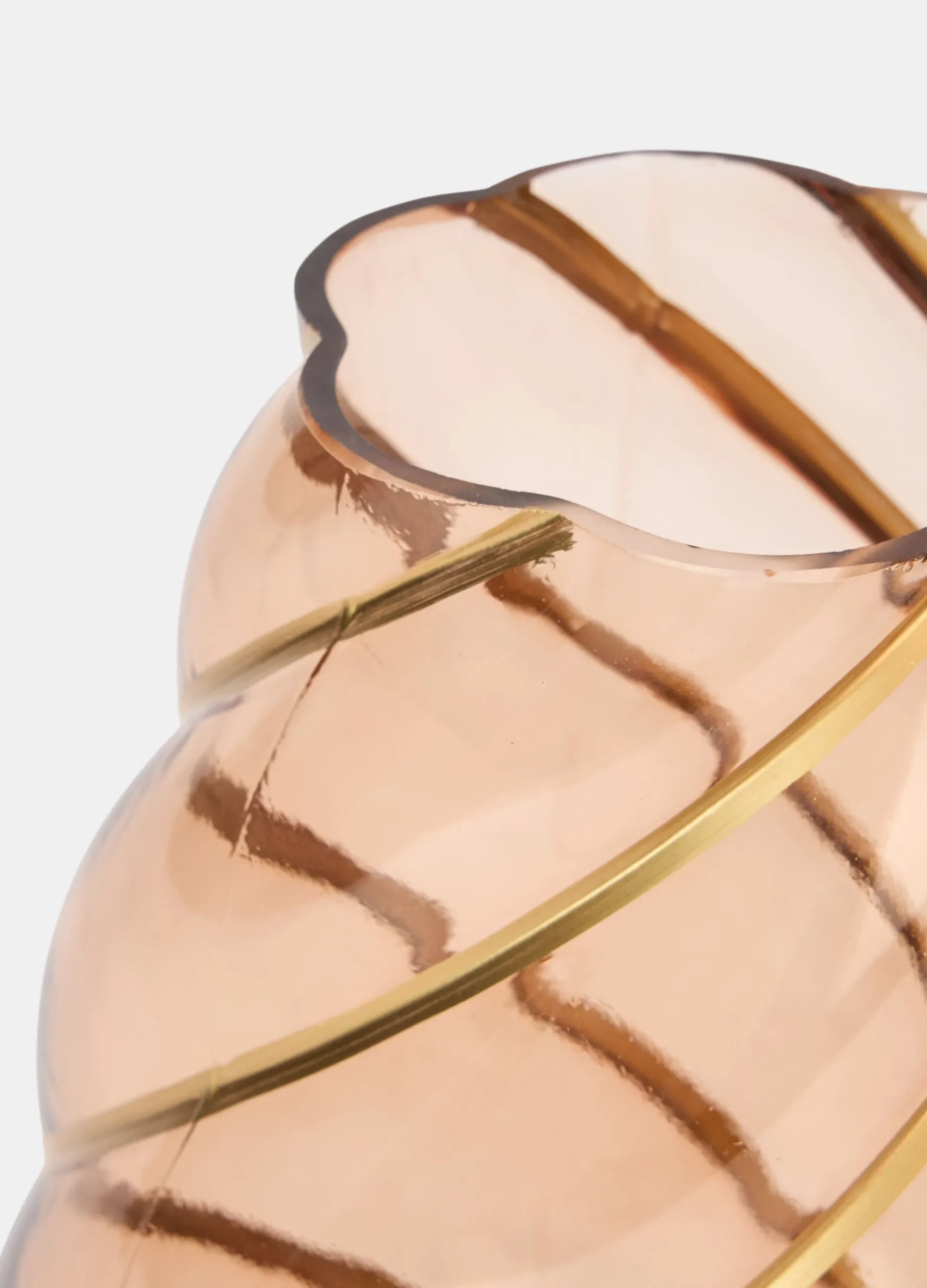 Vaso alto torchon fatto a mano in vetro*Croff Outlet