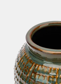 Vaso in ceramica smaltata e screziata*Croff Clearance