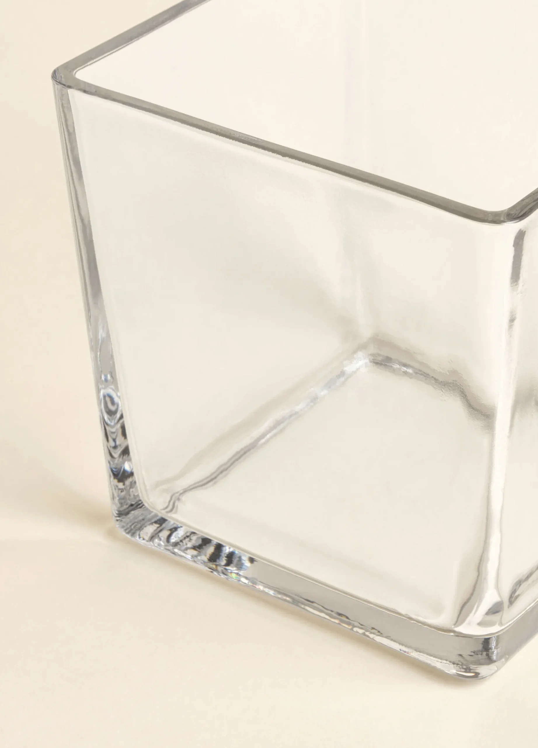Vaso squadrato piccolo in vetro spesso*Croff Hot